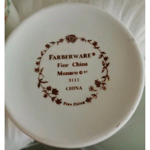 Farberware Set of 7 VTG Monaco ‘97 3111 Fine China Tea Coffee Cups Gold Trim GUC - Picture 6 of 6